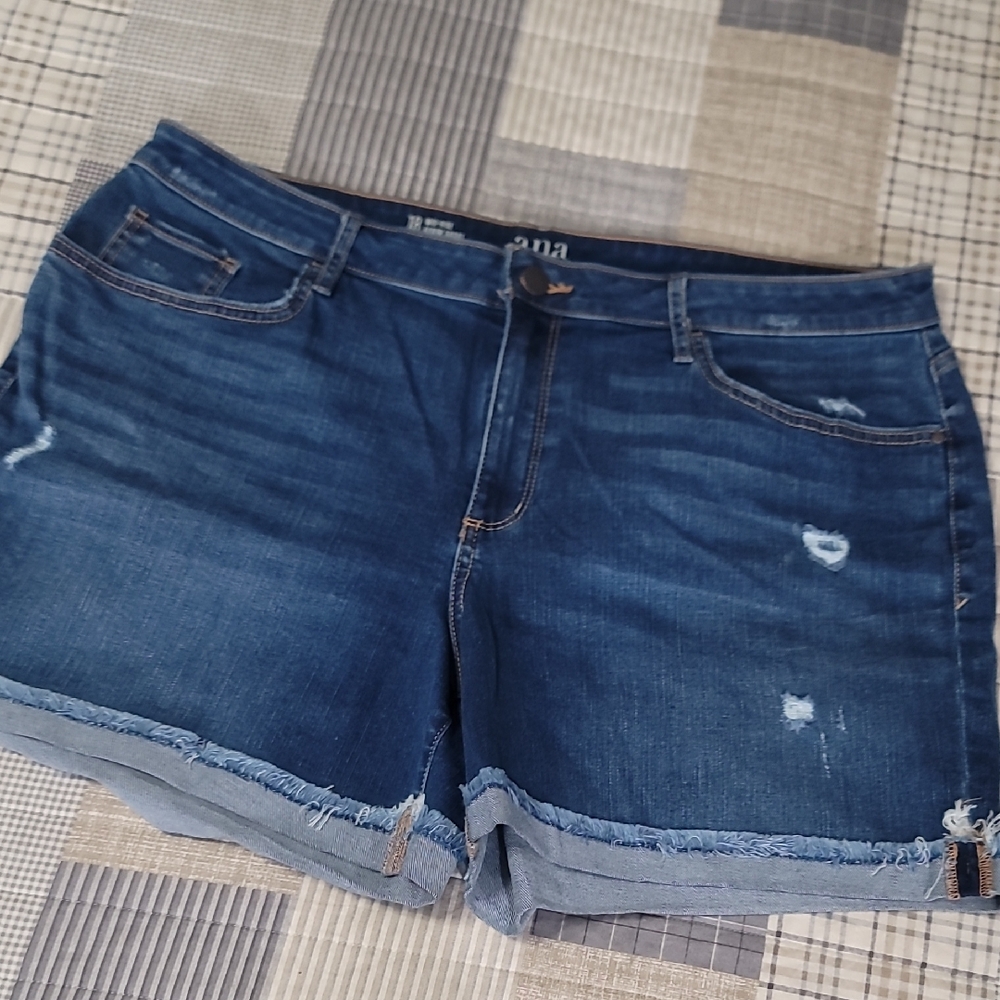 3/$20 NWOT a.n.a Dark Blue Distressed Denim Shorts